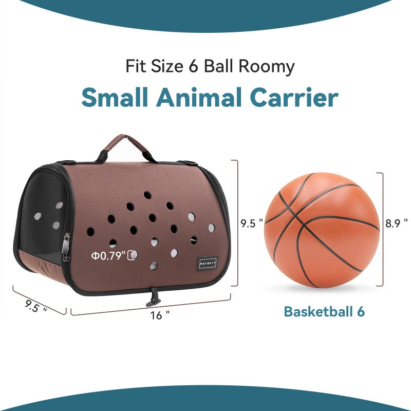 Petsfit 16 X 9 X 9 Inches Rabbit Carrier, Portable Bunny Carrier with Ventilation Holes, Guinea Pig Carrier for Small Animals, Chinchilla, Hedgehog, Squirrel - Image 2